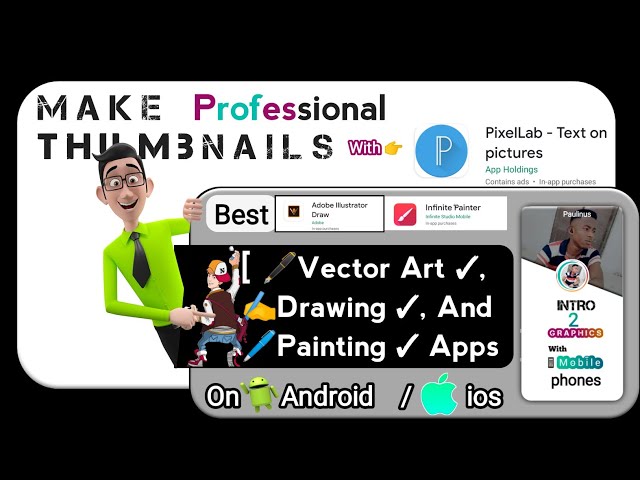 make Professional youtube thumbnails with Pixellab on Android or iPhone device