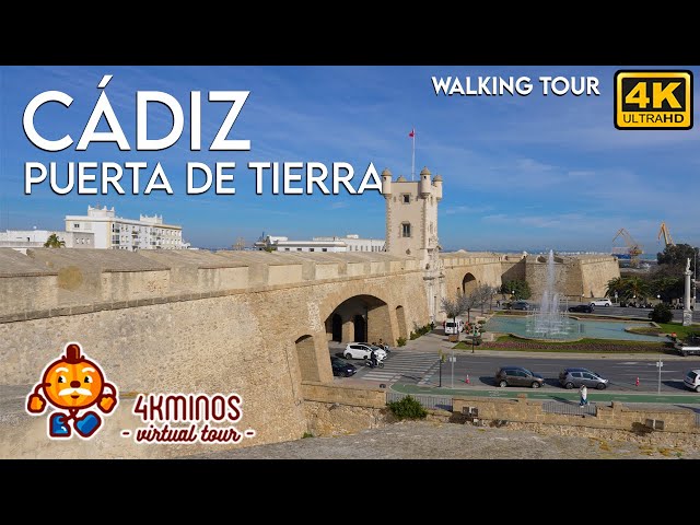 CADIZ | Puerta de Tierra | 4K UHD | Walking Virtual Tour Spain 2025