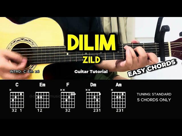 Dilim - Zild | Easy Guitar Chords Tutorial For Beginners (CHORDS & LYRICS) #guitarlesson