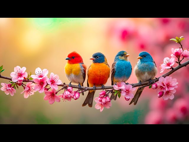 Bird in Spring ~ Gentle Piano & Nature Sounds to Relax Your Mind, Relieve Stress & Sleep Better