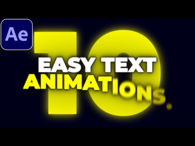 10 Text Animations in After Effects | 10 Title Animations | After Effects Tutorial