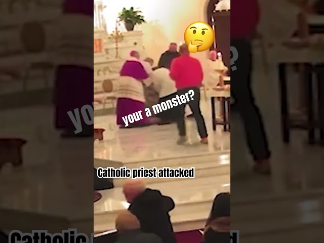 ￼boy attacks priest