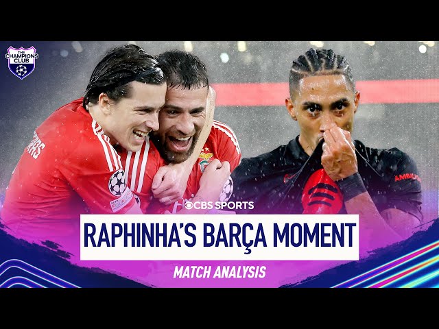 Raphinha LOSES it in tunnel after Barcelona beat Benfica | CBS Sports Golazo