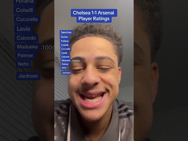 Chelsea 1-1 Arsenal Player Ratings🤬💔