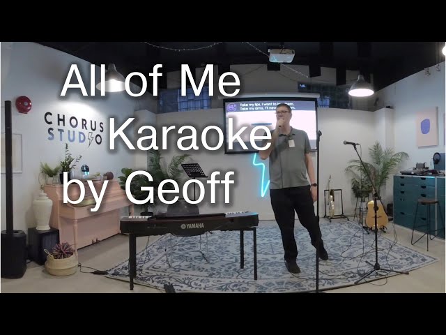 Geoff sings All of Me Karaoke jazz scat solo at Pacific Soul Choir Open Mic at Chorus Studio VR 180