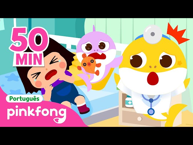 Eita! Vamos Tratar Crianças ao Hospital 🏥| +Completo | Pinkfong, Bebê Tubarão! Canções para Crianças