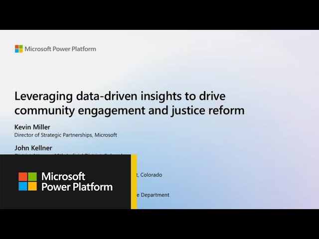 Microsoft’s Justice Reform Initiative uses data driven insights to empower communities