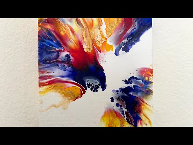 Firebird 3 🦅 Rainbow Dutch Pour ~ Acrylic Pouring | Fluid Art