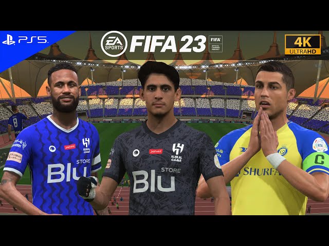 NEYMAR and BOUNOU vs RONALDO, AL HILAL vs AL NASSR, FIFA 23, ps5, 4k