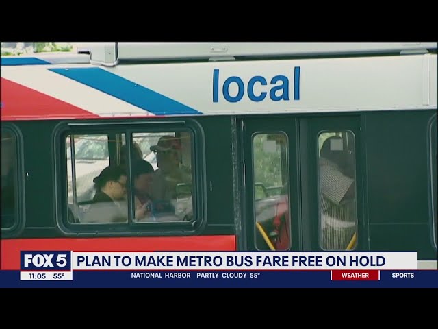 Free DC Metrobus rides on hold at request of WMATA | FOX 5 DC