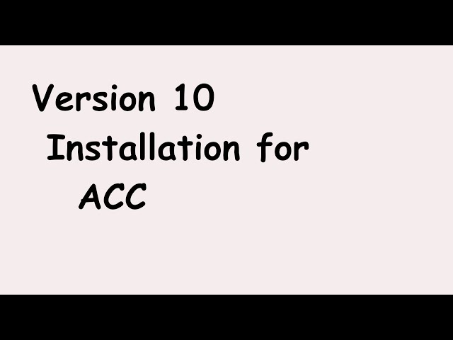 How to make the Telemetry tool version 10 or later work with ACC