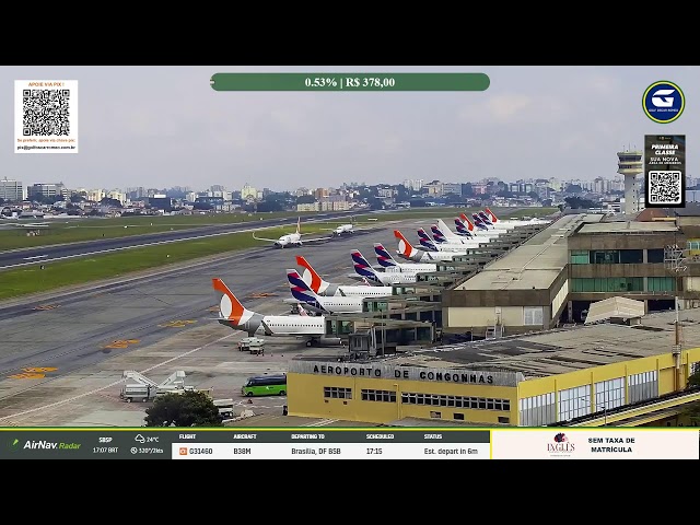 #2 SBSP LIVE - CGH AIRPORT - AEROPORTO DE SÃO PAULO CONGONHAS - CÂMERA 24H FULL ATC