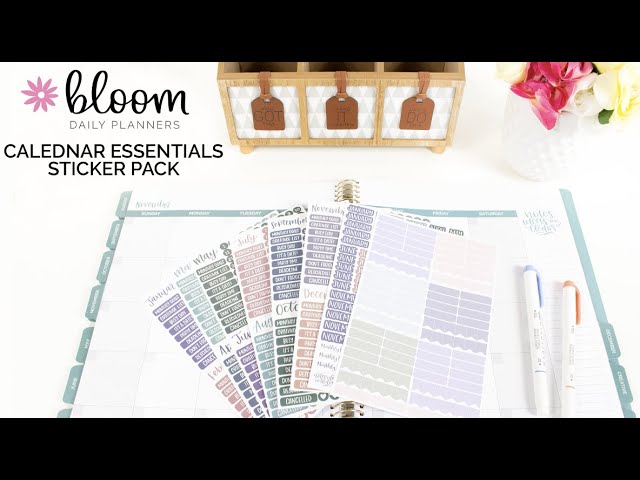 Calendar Essentials Sticker Pack Walkthrough - bloom daily planners®