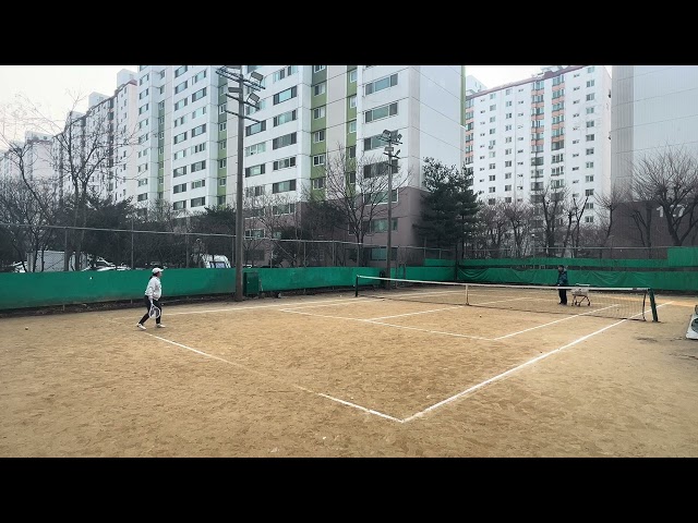 Feb 16, 2025 로브 포백 첫수업 (왼쪽편) #lob #foreback #leftside #tennis