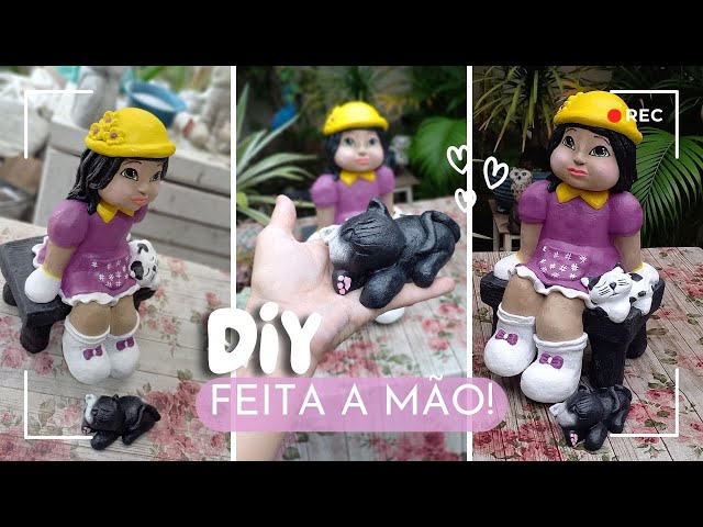 FIZ ESSA BONECA COM ISOPOR E CIMENTO! Ninguém acredita! #diy #diycrafts #reciclandoedecorando #arte