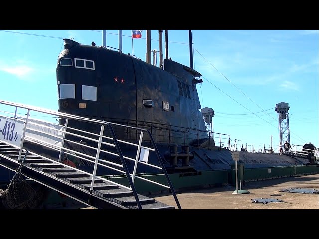 Old russian submarine B413 in 3D VR 180 4K