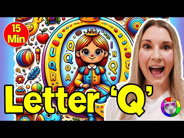 Preschool Letter Q Learning Video: Directed Drawing and Art Lesson Letter Q