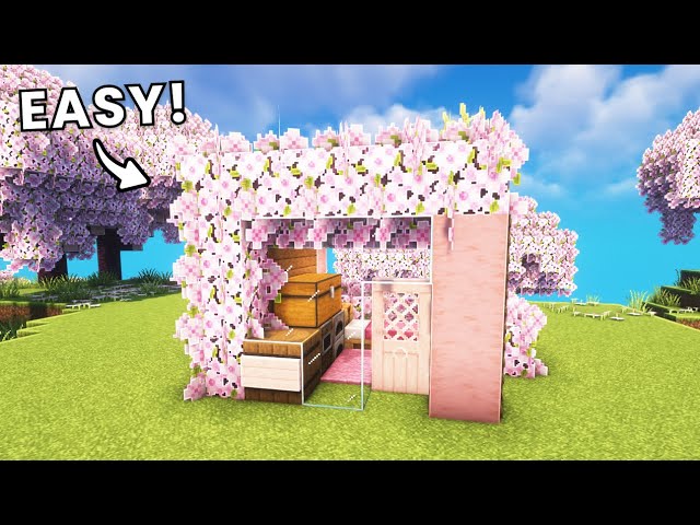 Minecraft I How to Build a Cherry Blossom Starter House !!