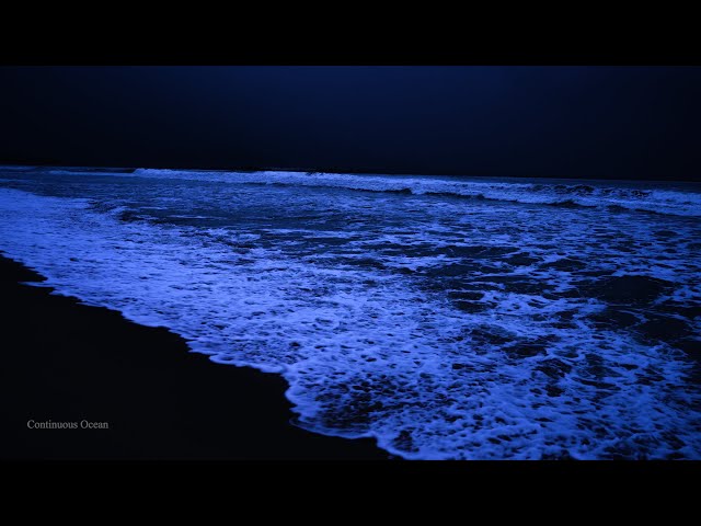 Ultimate Stress Relief with Relaxing Ocean Sounds and Powerful Ocean Waves at Night