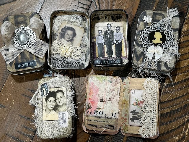 Craft With Me - Mini Journal for Altered Tin Box Part 2 - Mini Journal from Start to Finish