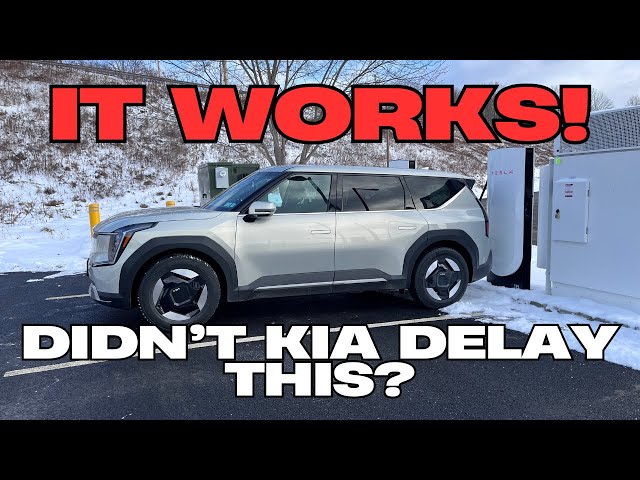 WORKS ON DAY 1! Kia EV9 Supercharging on NACS - No Magic Dock - OTA Software Update