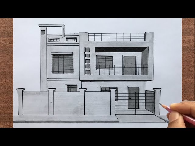 How to Draw a House in 1-Point Perspective