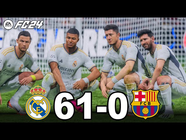 FC 24 - RONALDO ,  MESSI , HAALAND , MBAPPE , NEYMAR ,  All Star | REAL MADRID VS  FC BARCELONA