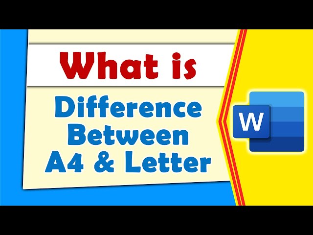 What is difference between A4 and Letter Size Paper - How to Change Paper Size in Microsoft Word