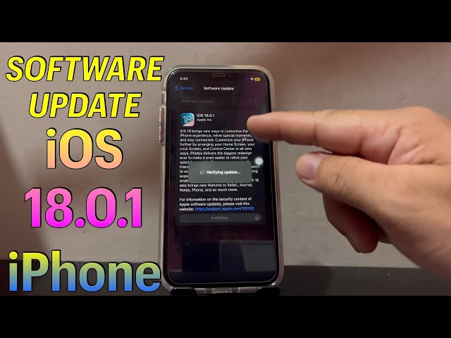 iPhone Software Update Version iOS 18.0.1 | Step by Step on how to Update Software of my iPhone XR