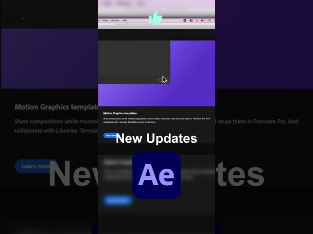 Motion Graphics Templates in After Effects CC 2025 NEW features