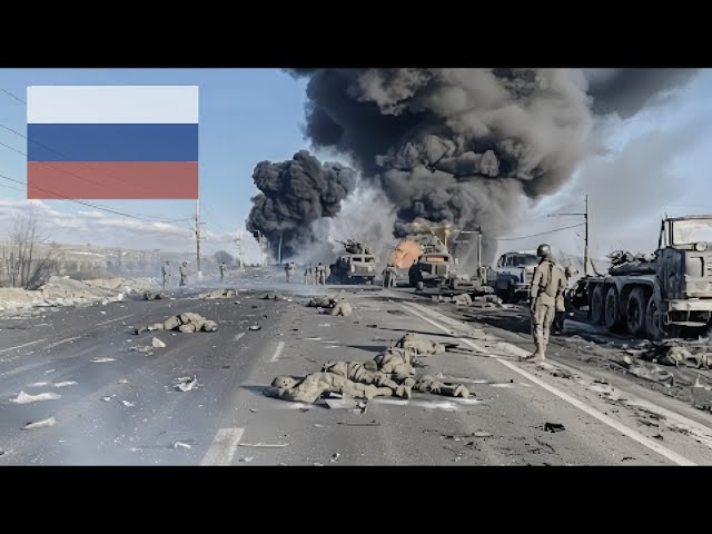 Terrifying Moment! When a German LEOPARD 2A6 carries out an ambush on a Russian tank group | At The