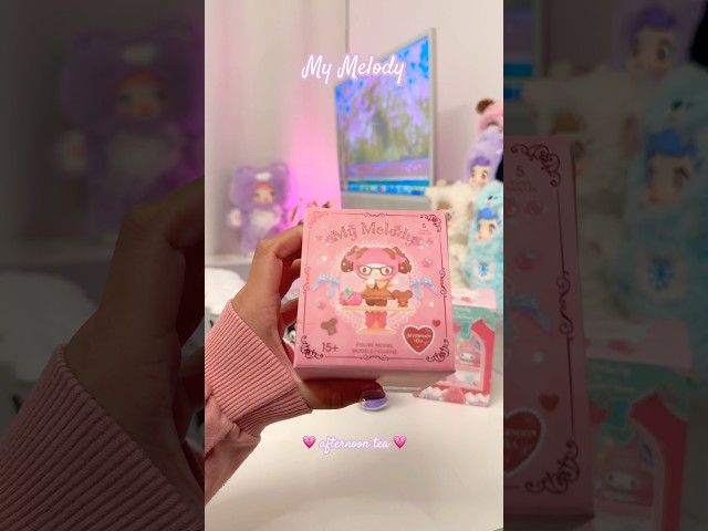 🎀 asmr sanrio characters - my melody afternoon tea blind box 🫖✨ #sanriocharacters #blindbox