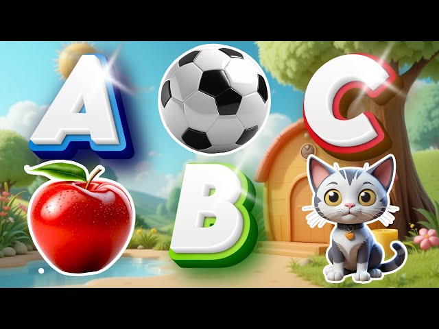 A for Apple A B C Song | Fun Alphabet Song for Kids | Learn ABC with Music Colorful 3D Animation B21