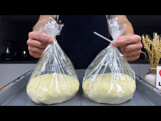 An incredible trick from an old baker!! Put the dough in a plastic bag and bake it in the oven!