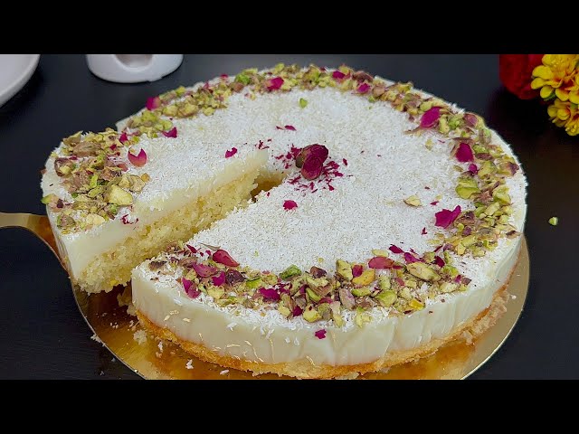 An Unmissable Delight! Basboussa with Cream Easy, Quick and Ultra Delicious!