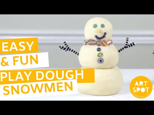 Easy and Fun Play Dough Snowmen for Kids