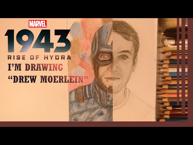 Drawing "Drew Moerlein" and then transformed into Captain America - ArtCyon