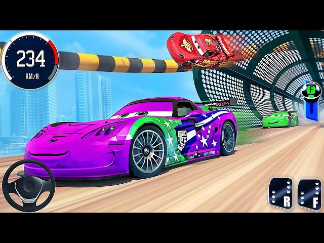 Crazy GT Stunt Car Racing 3D 🔥   Impossible Car Lightning McQueen Mega Ramp | AndroidGamePlay #game