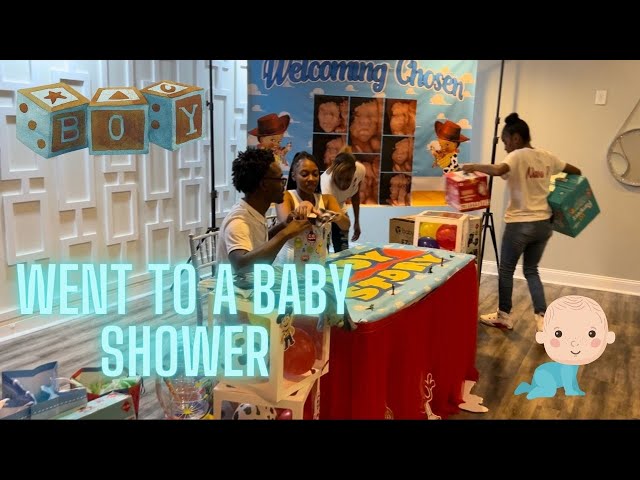 WE WENT TO OUR TWIN BABY SHOWER| TOY STORY THEME