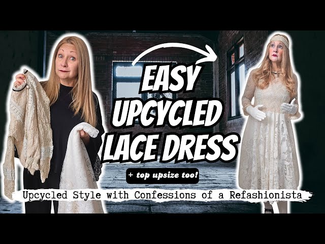 DIY Vintage Lace Dress Tutorial | Easy Upcycling ♻️ makes a great Porcelain Doll costume