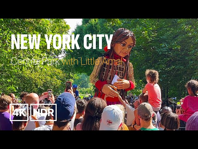 [4K] New York City 🗽 Little Amal's Walk in Central Park [Sep. 2022]