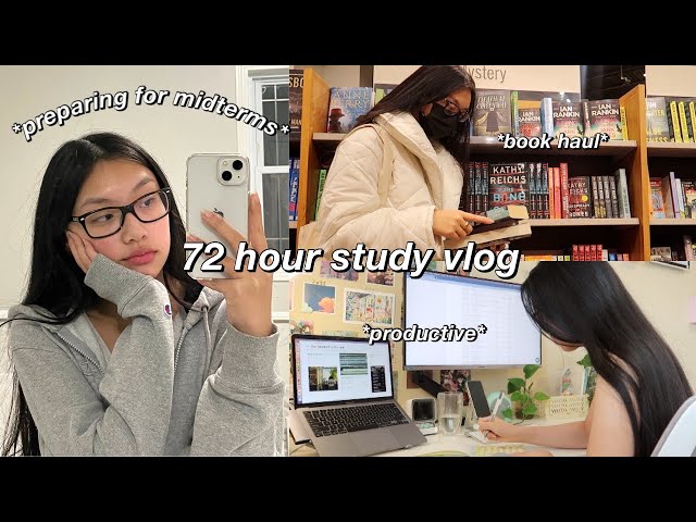 STUDY VLOG | realistic & productive days in my life | studying for midterms & book recommendations 📚