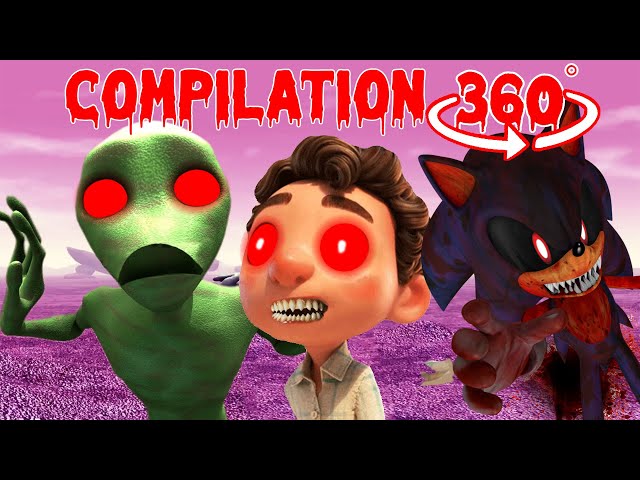 SONIC.EXE vs DAME TU COSITA.EXE vs LUCA.EXE Compilation Horror 360°/VR