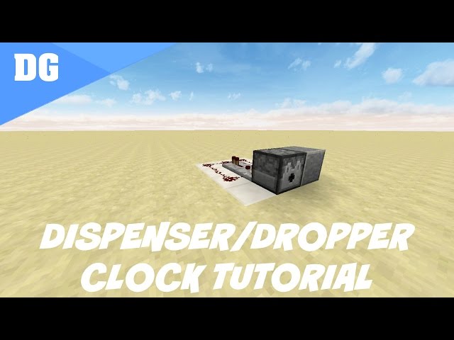 Minecraft EASIEST Dispenser and Dropper Clock Tutorial