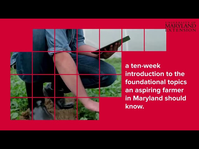 Maryland beginning farmer success course 2025