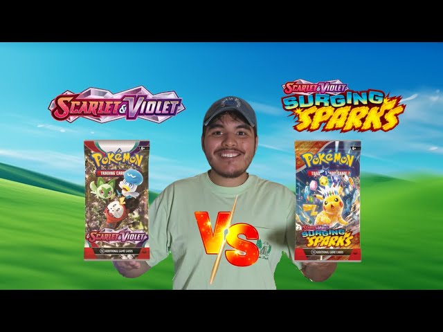 Surging Sparks Vs Scarlet & Violet Base Pack Battle! (Pokemon tcg)