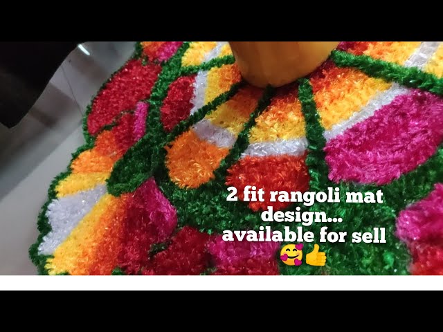 rangoli mat/furwoolen rangolimat for home decoration/size 2 fit/available for sell 👍🥰/#rangolimat