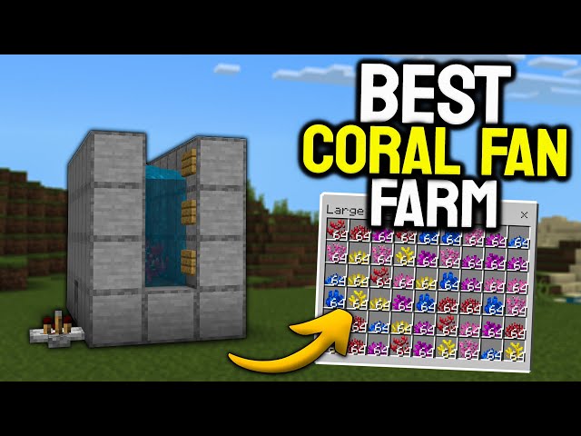 Best Coral Fan Farm in Minecraft Bedrock 1.21