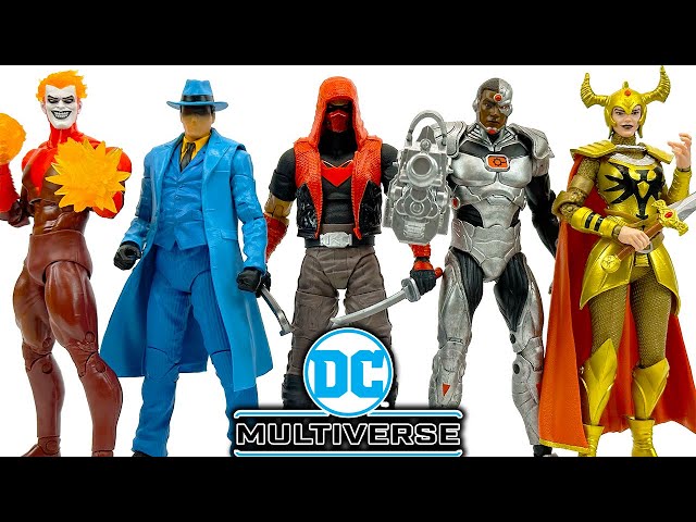 DC Multiverse Red Hood, Cyborg, Question, Shining Knight & Effigy Review!