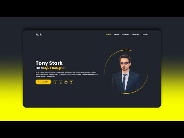 Create a Professional Portfolio Website Using Only HTML & CSS | Step-by-Step Tutorial